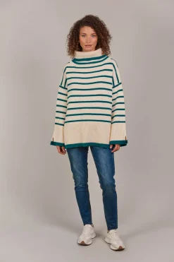 Katana Roll Neck Knit - Teal
