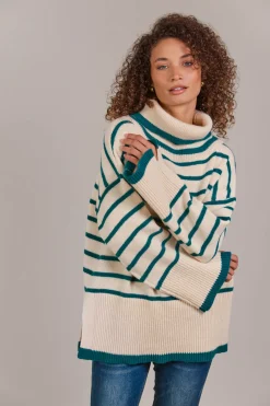 Katana Roll Neck Knit - Teal