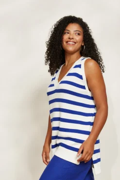 La Sable Knit Vest - Cobalt
