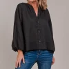 Laax Button Blouse - Black