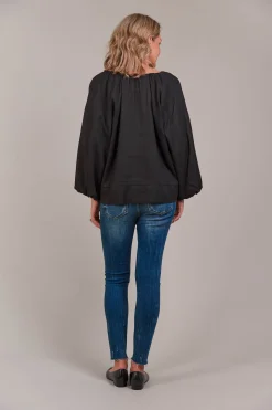 Laax Button Blouse - Black