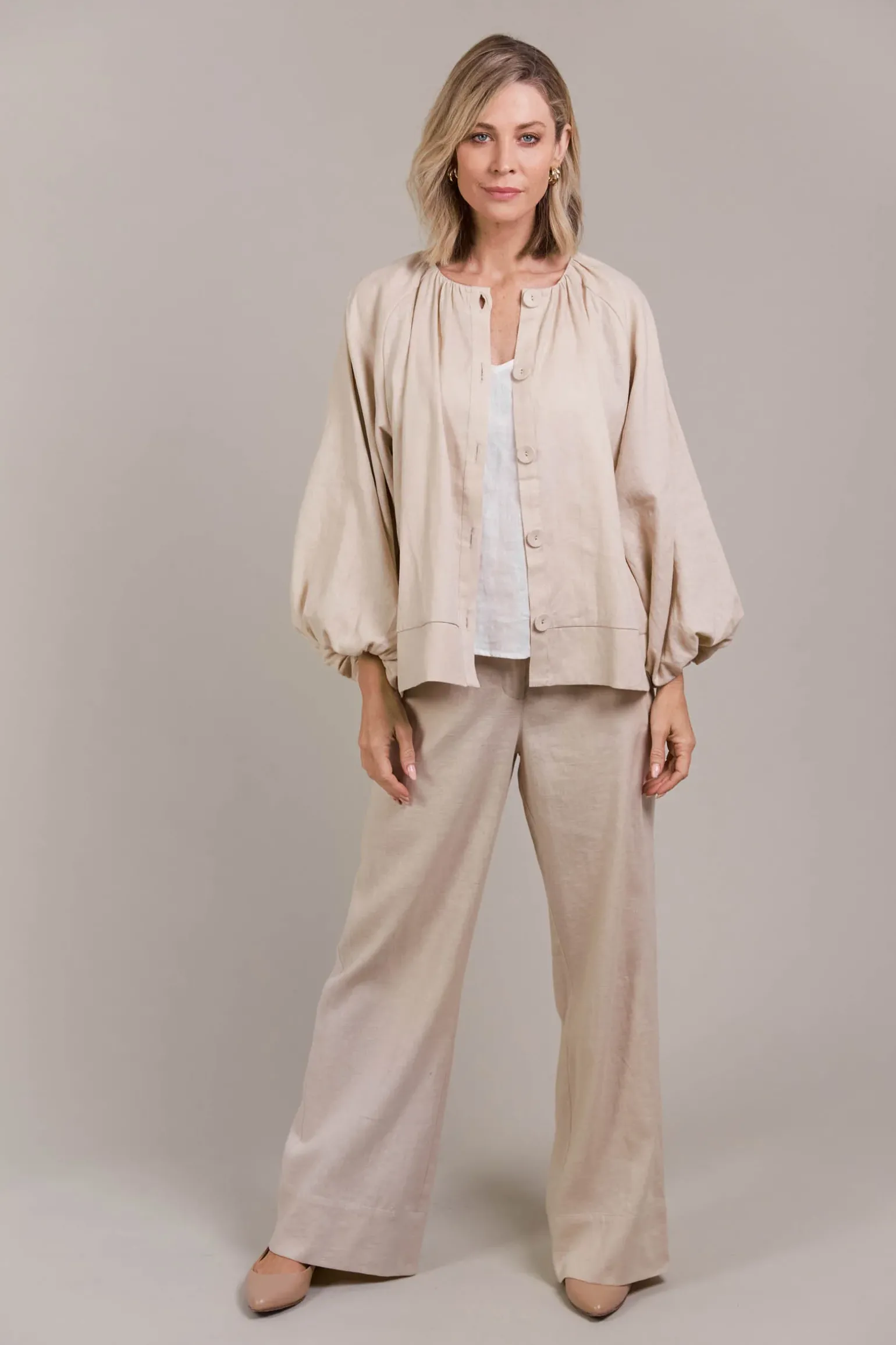 Laax Button Blouse - Ecru