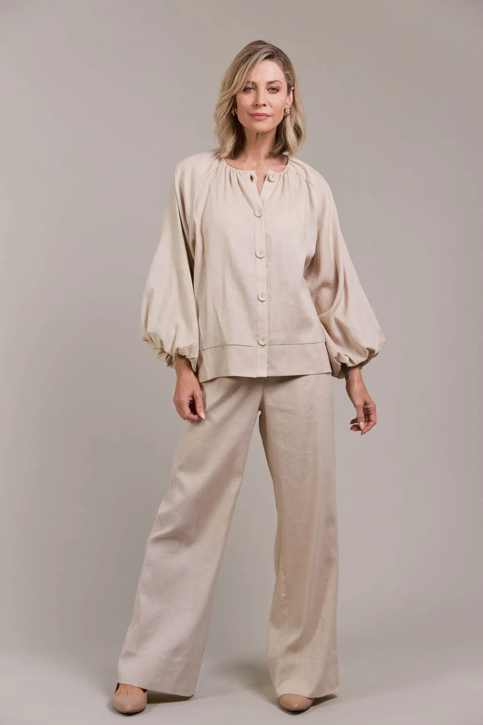 Laax Button Blouse - Ecru
