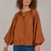 Laax Button Blouse - Hazel