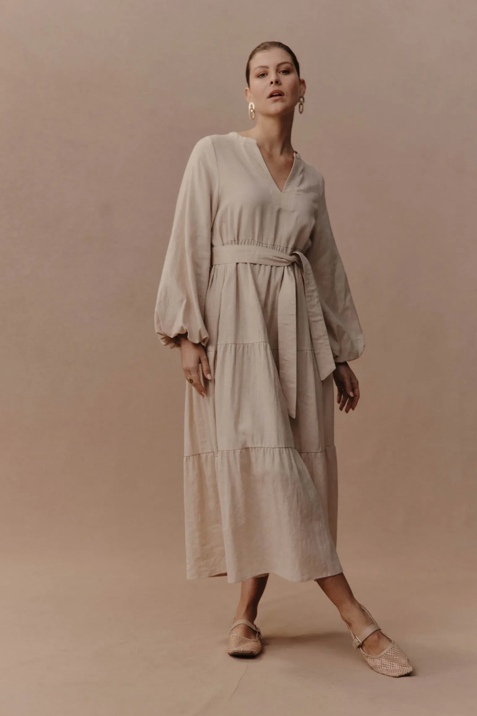 Laax Maxi Dress - Ecru