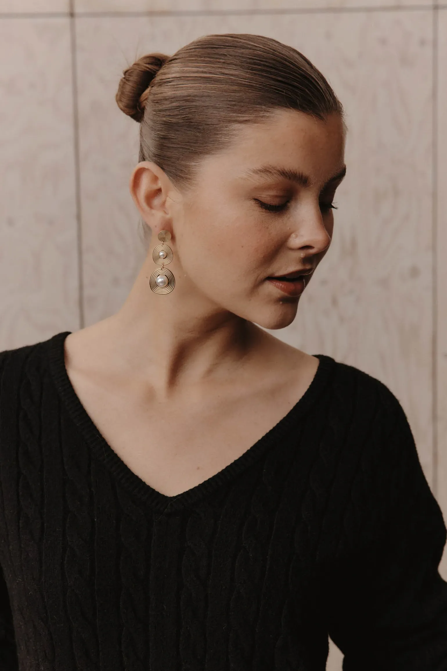 Laax Pearl Earring - Swirl