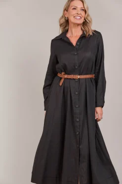 Laax Shirt Dress - Black