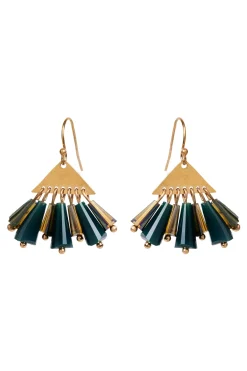 Manta Tassel Earring - Teal