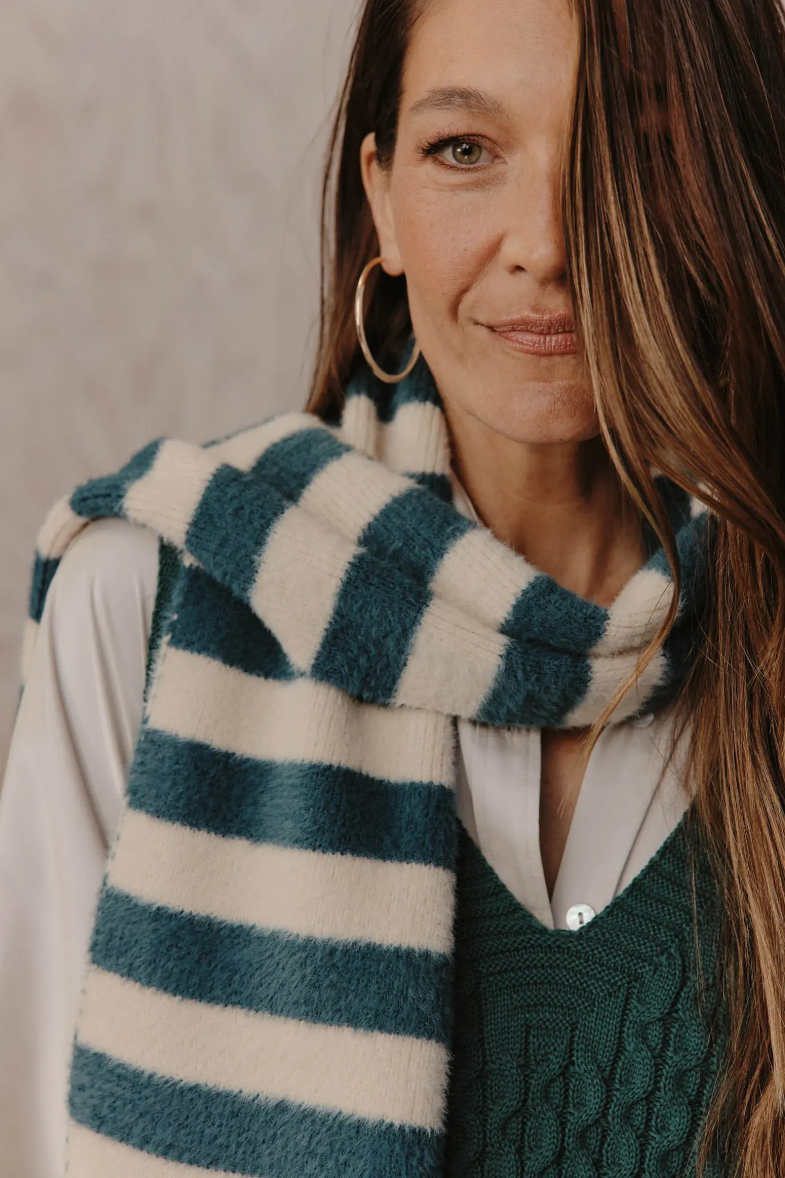 Masa Hoop Earring - Ecru