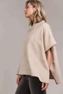 Masa Knit Poncho - Ecru