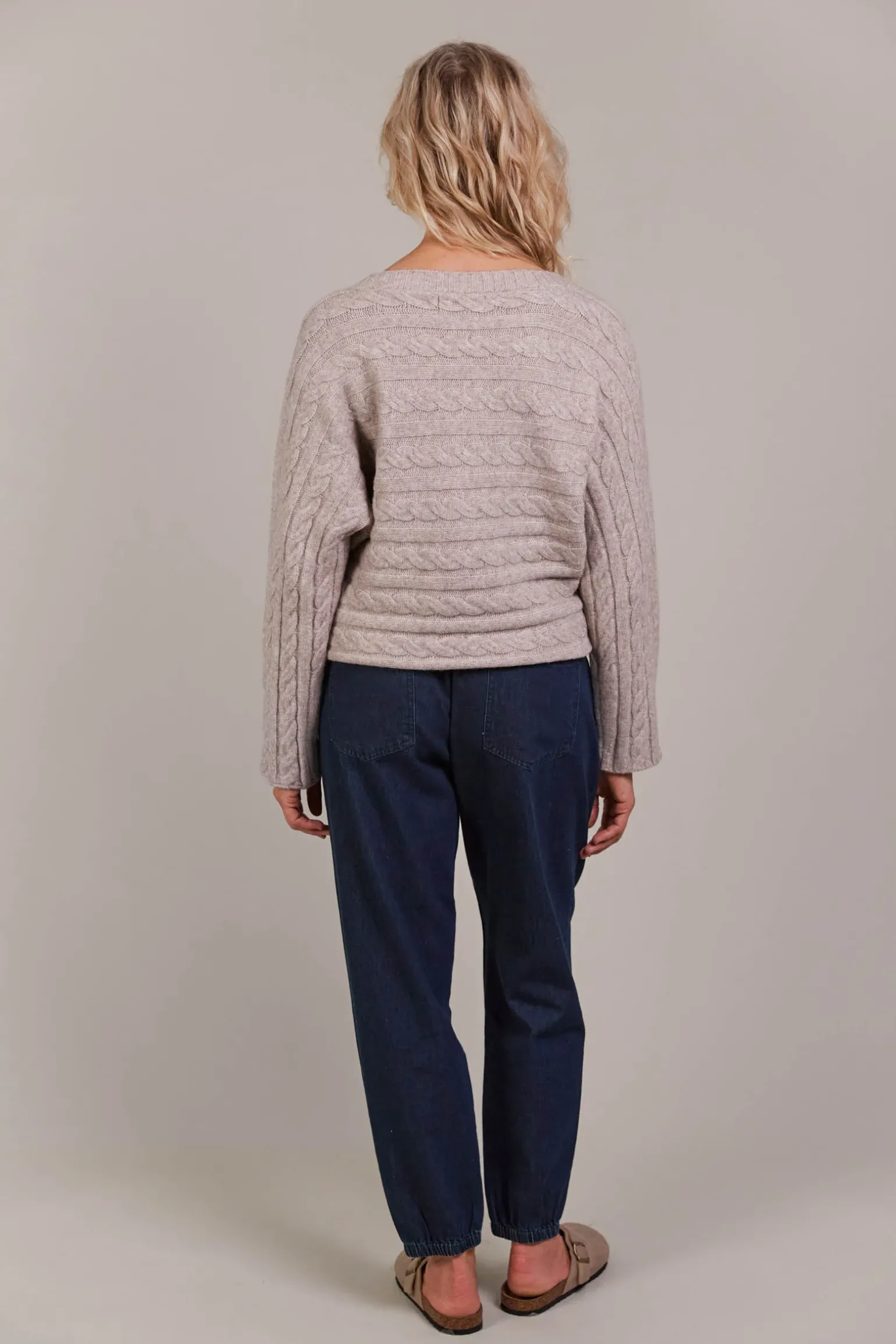 Merano Cable Knit - Flax