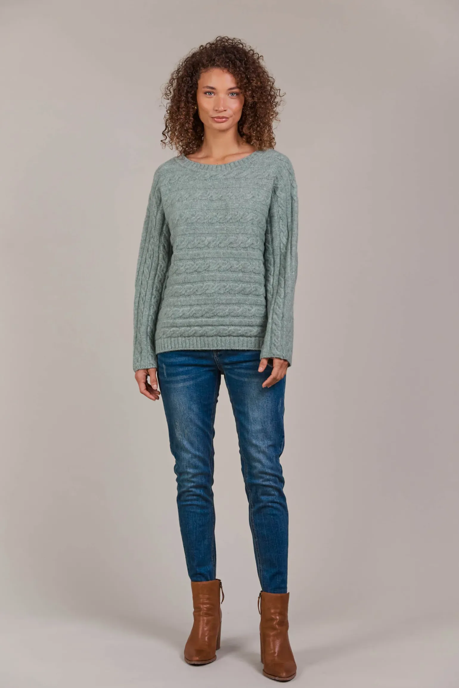 Merano Cable Knit - Jasper