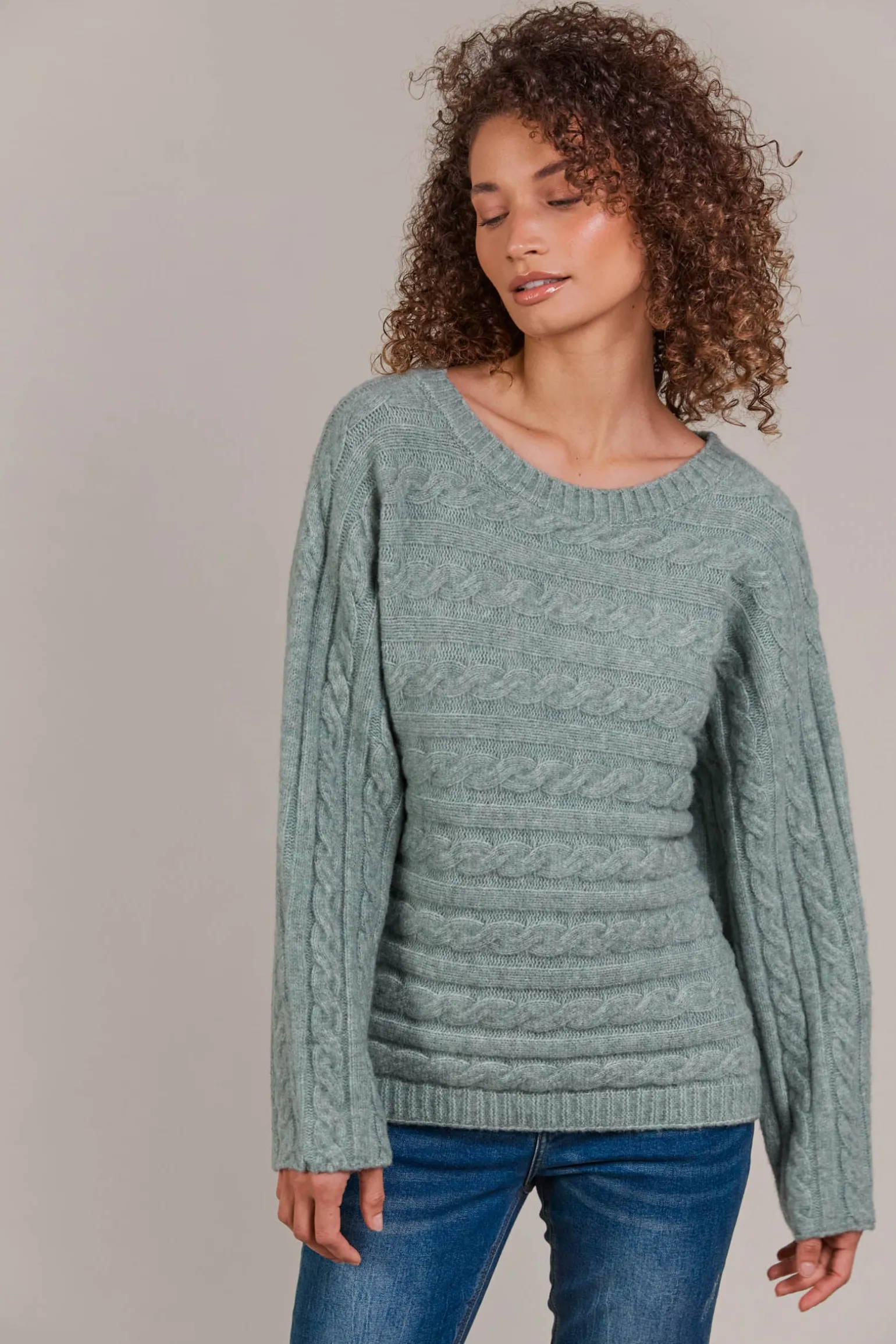 Merano Cable Knit - Jasper