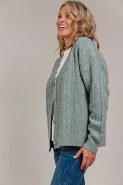 Merano Crop Cardigan - Jasper