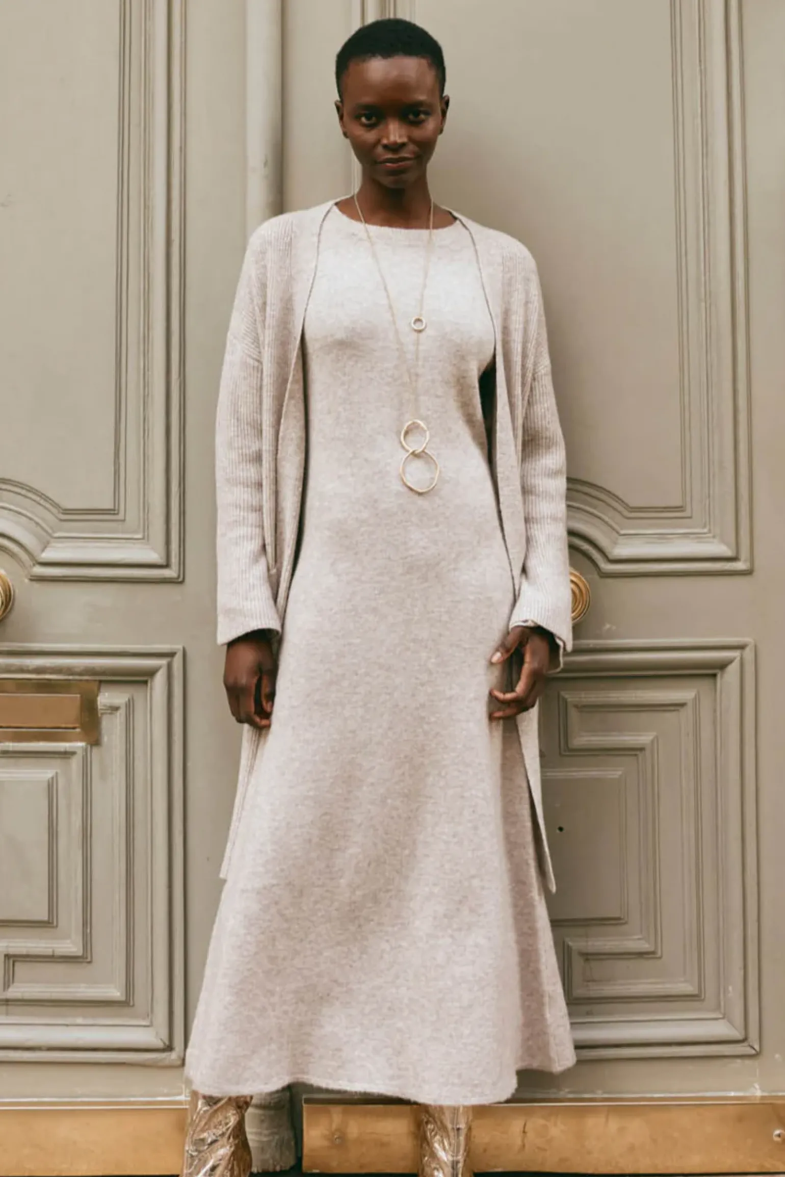 Merano Knit Dress - Flax