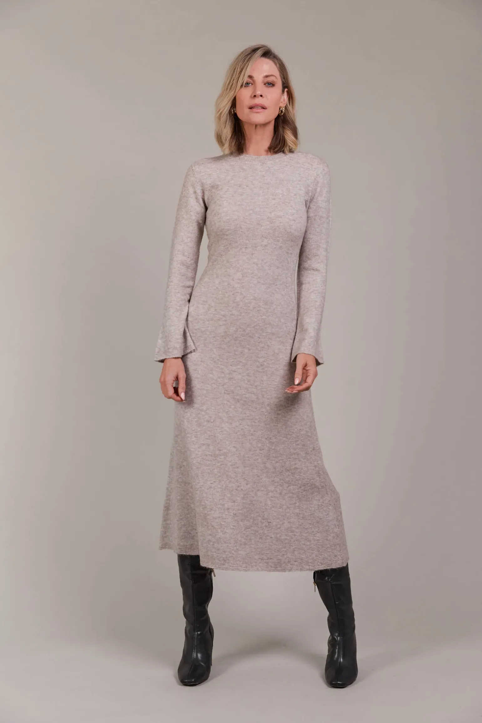 Merano Knit Dress - Flax
