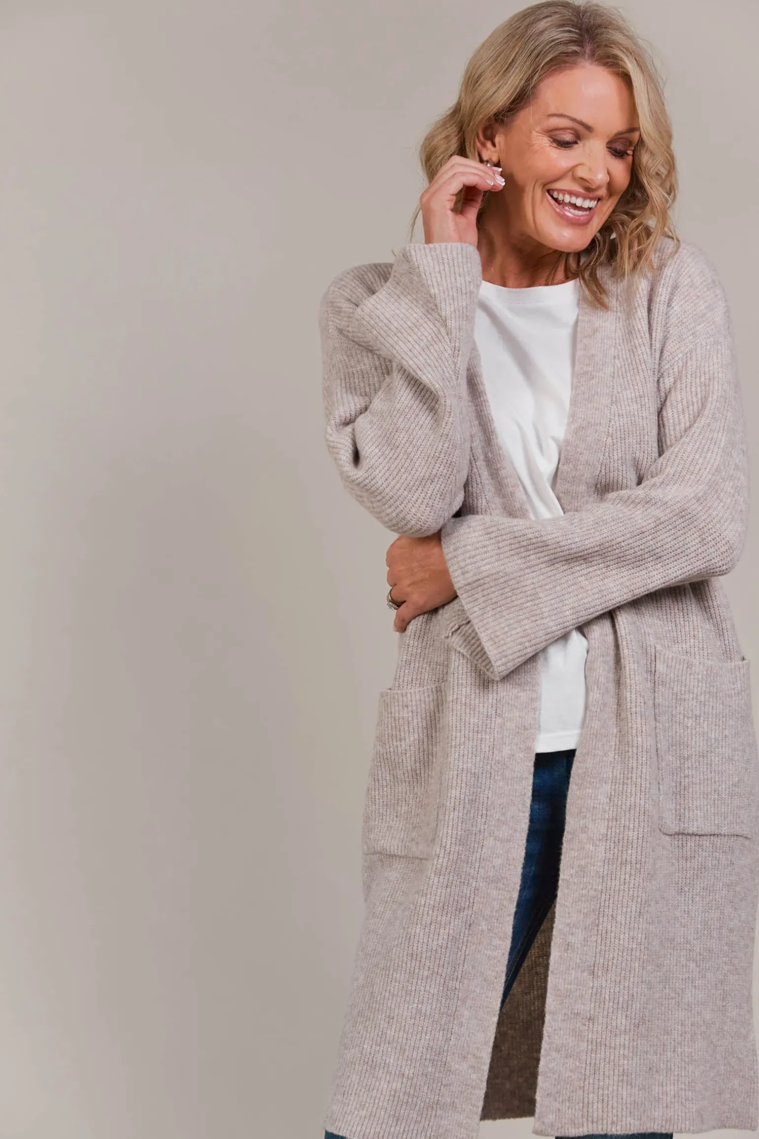 Merano Oversize Cardigan - Flax