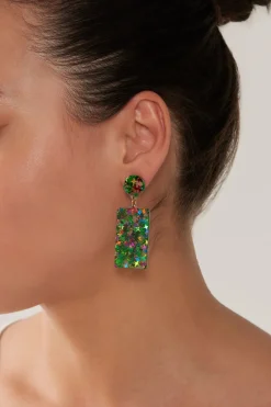 Merry Drop Earring - Emerald