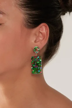 Merry Drop Earring - Emerald