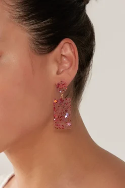 Merry Drop Earring - Raspberry