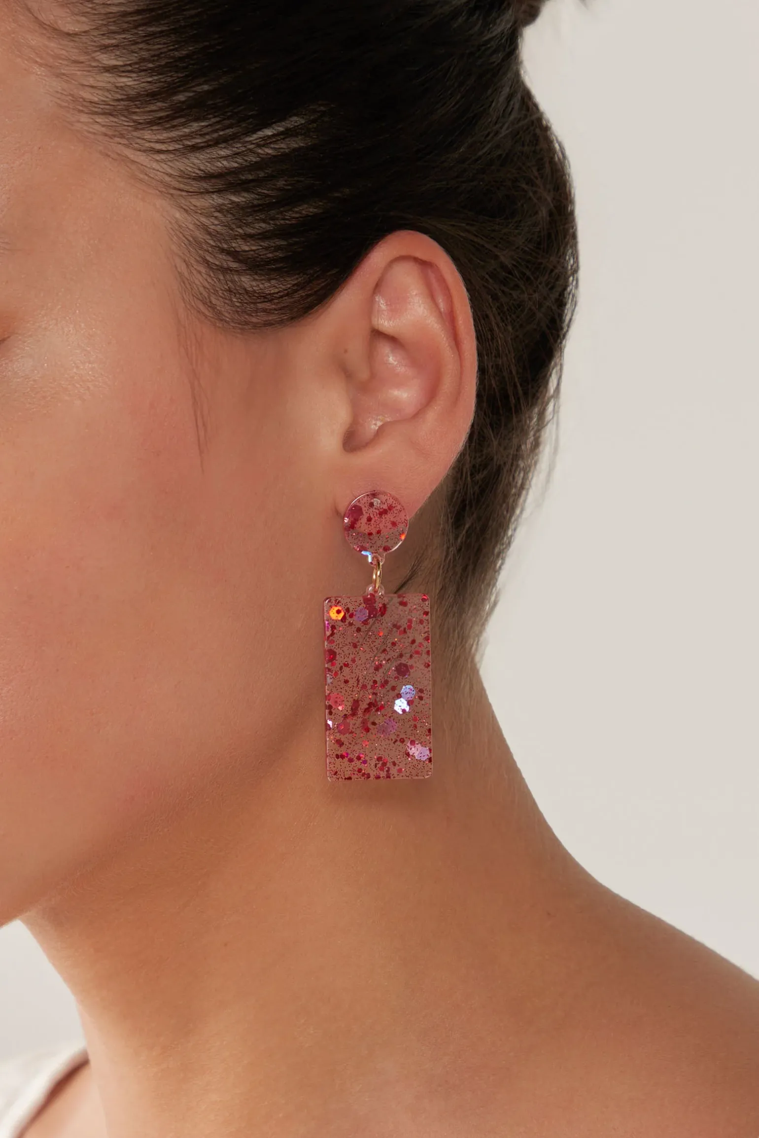 Merry Drop Earring - Raspberry
