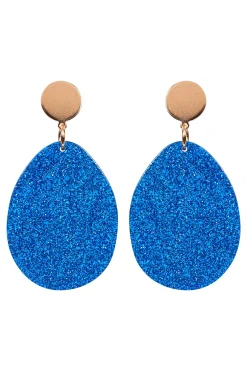 Merry Oval Earring - Cobalt