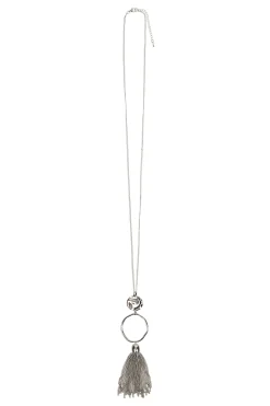 Meta Drop Necklace - Silver
