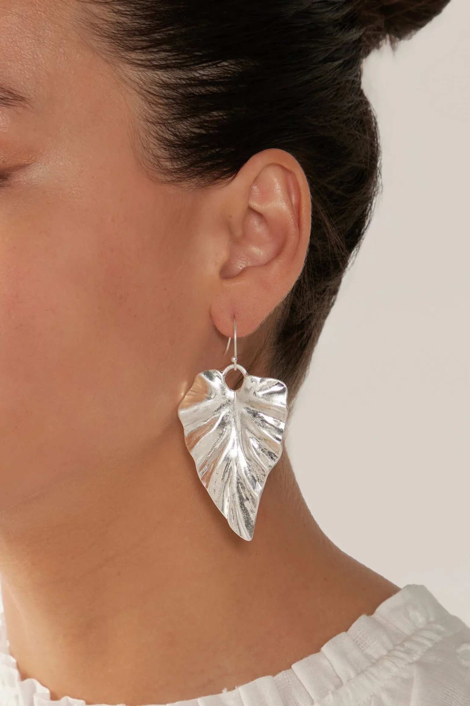 Mizu Leaf Earring - Silver