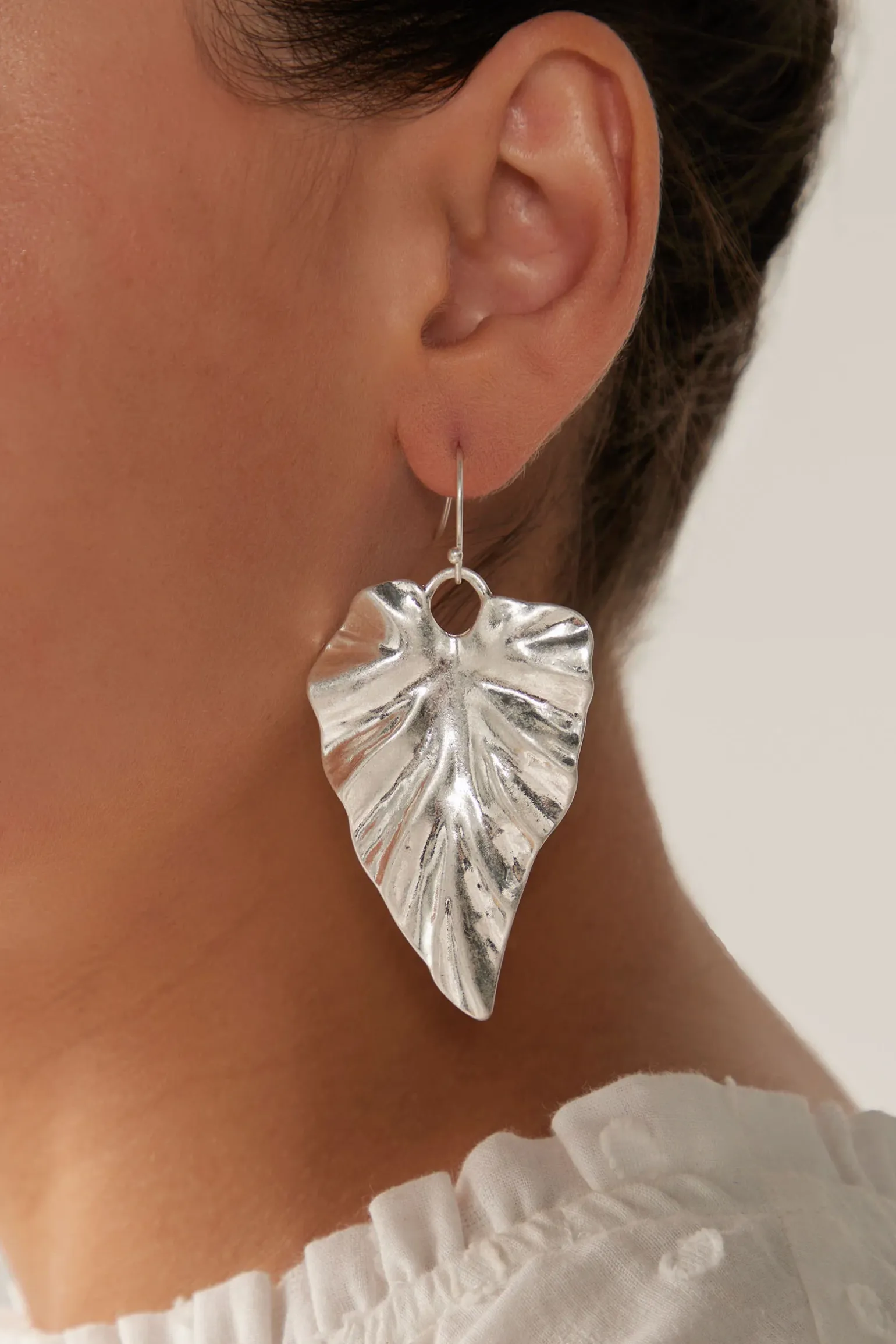 Mizu Leaf Earring - Silver