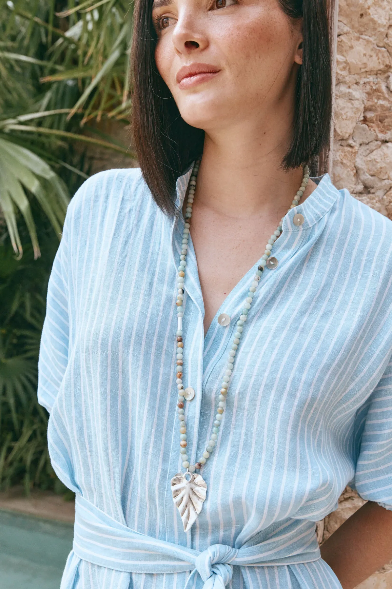 Mizu Necklace - Silver Leaf