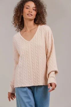 Palmer Cable Knit - Ecru
