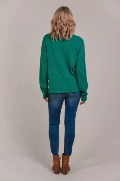 Palmer Cable Knit - Teal