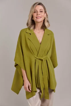 Palmer Knit Cape - Chartreuse