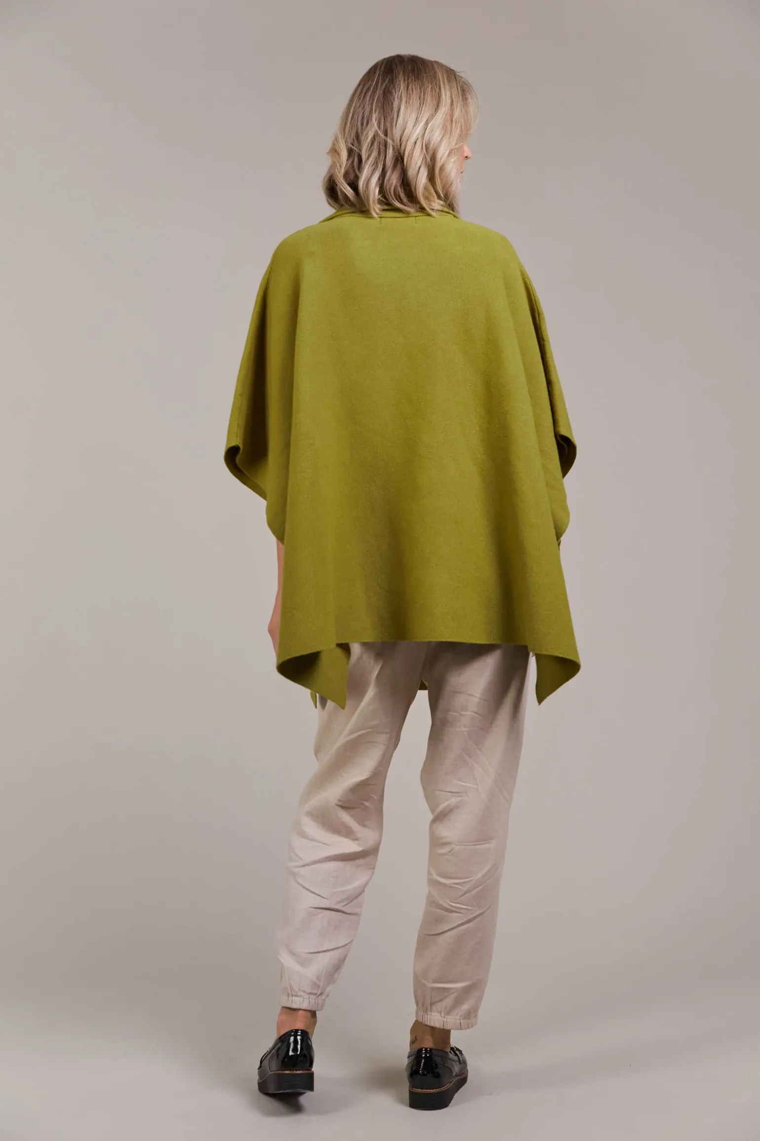 Palmer Knit Cape - Chartreuse