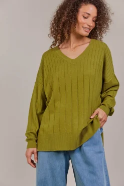 Palmer Relaxed Knit - Chartreuse