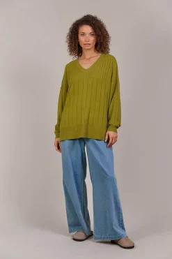 Palmer Relaxed Knit - Chartreuse
