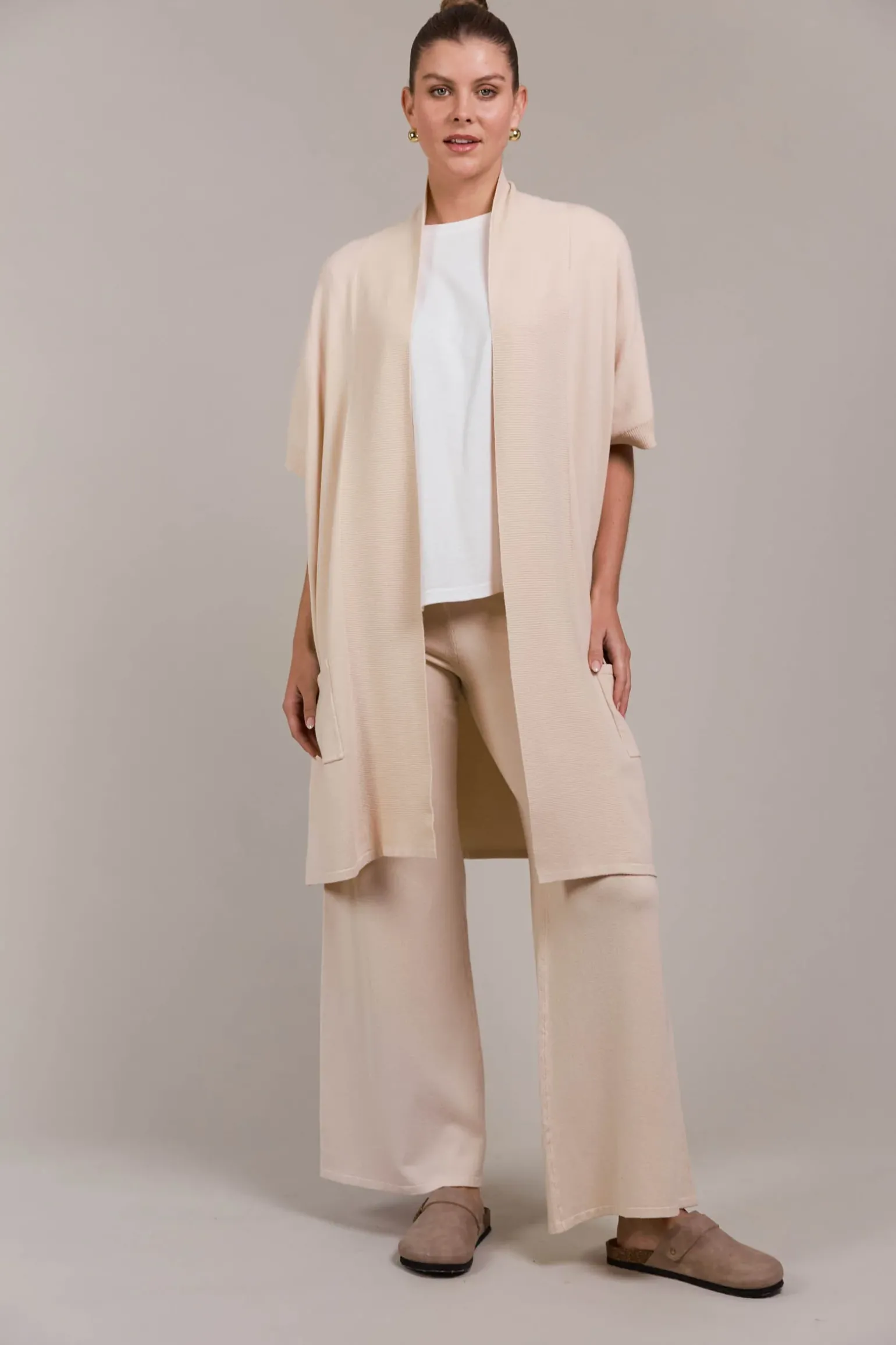 Palmer Vest Cardigan - Ecru