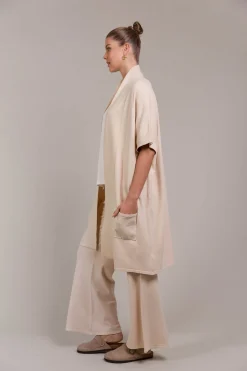 Palmer Vest Cardigan - Ecru