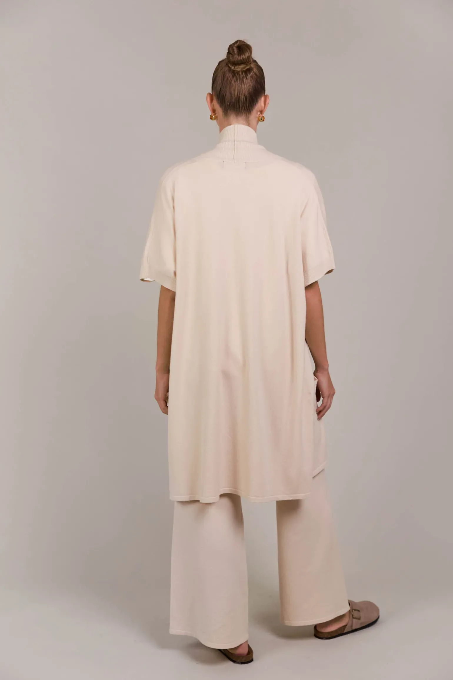 Palmer Vest Cardigan - Ecru