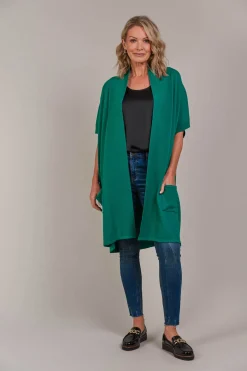 Palmer Vest Cardigan - Teal