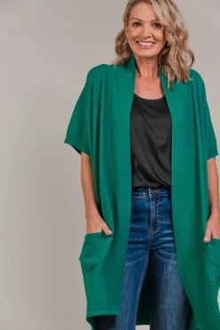 Palmer Vest Cardigan - Teal