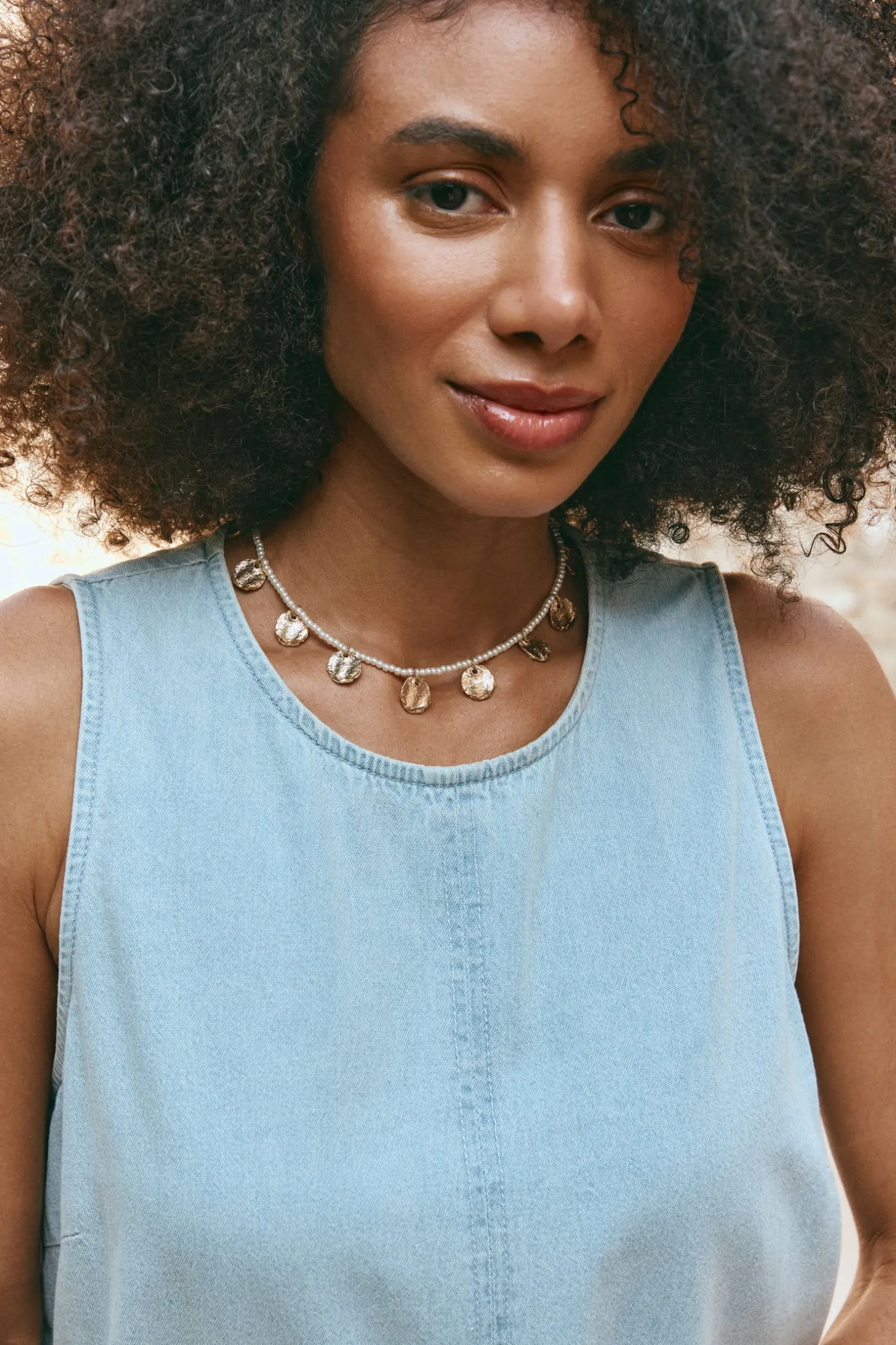 Palmier Necklace - Gold Coin