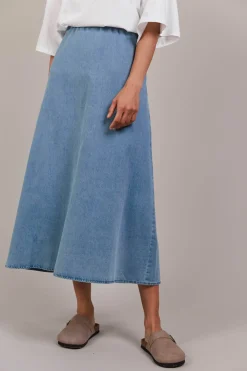 Pepi Denim Midi Skirt - Denim