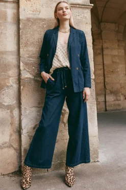Pepi Wide Denim Pant - Oxford