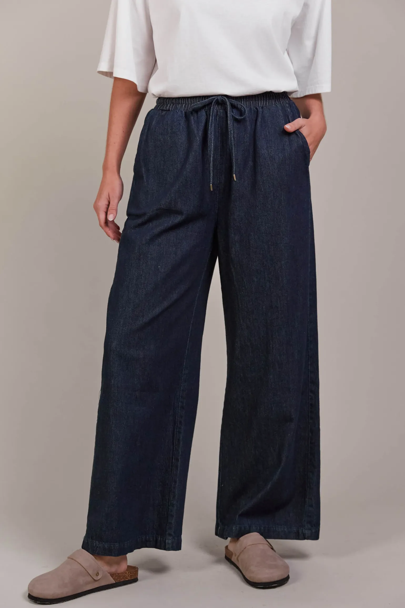Pepi Wide Denim Pant - Oxford