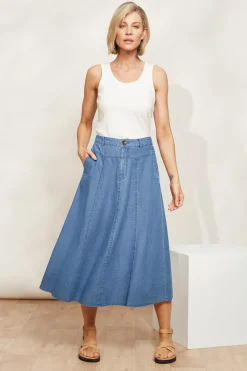 Playa Midi Skirt - Denim