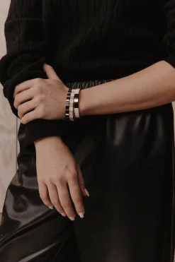 Santani Cuff - Ecru/Gold