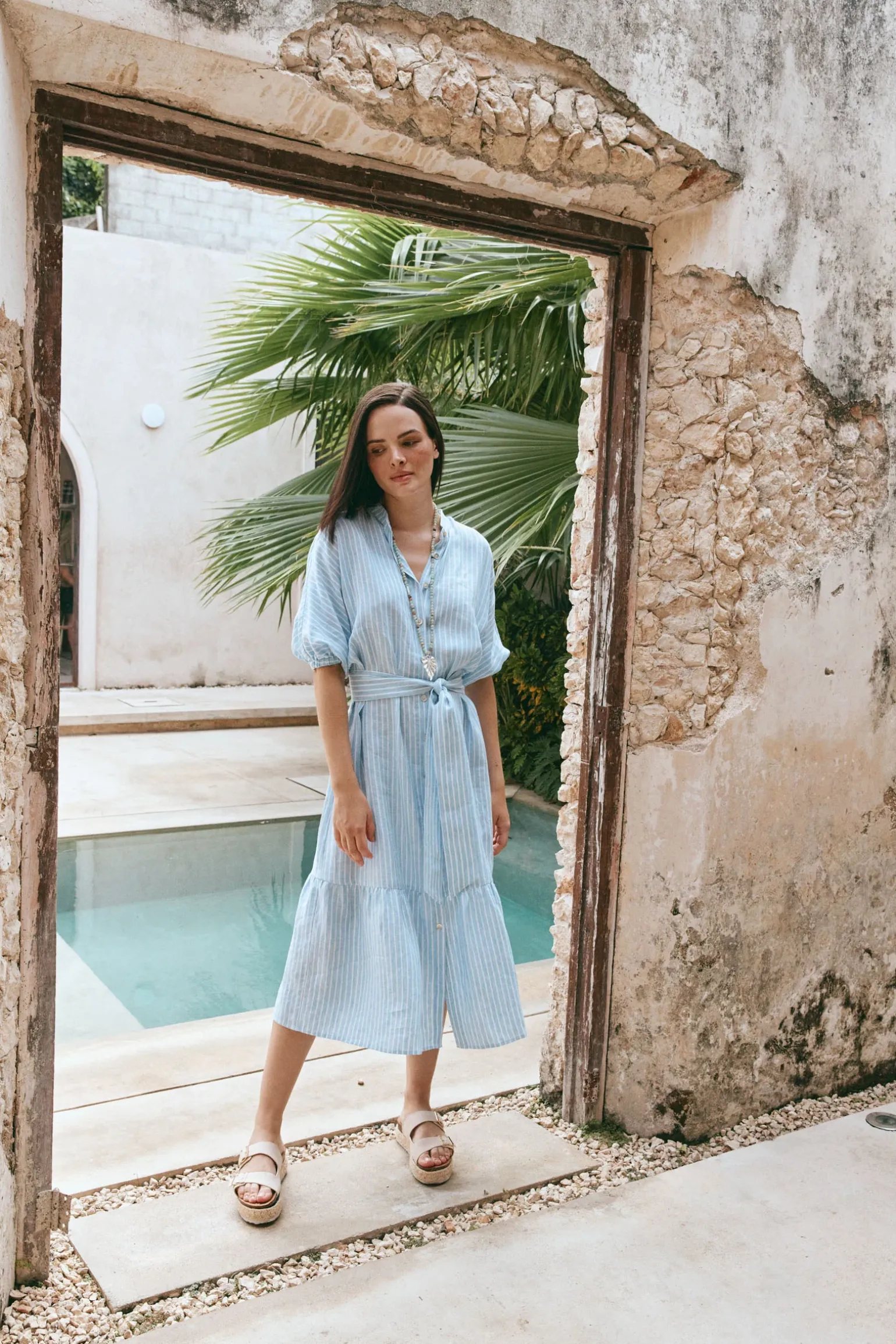 Sojourn Stripe Dress - Coast