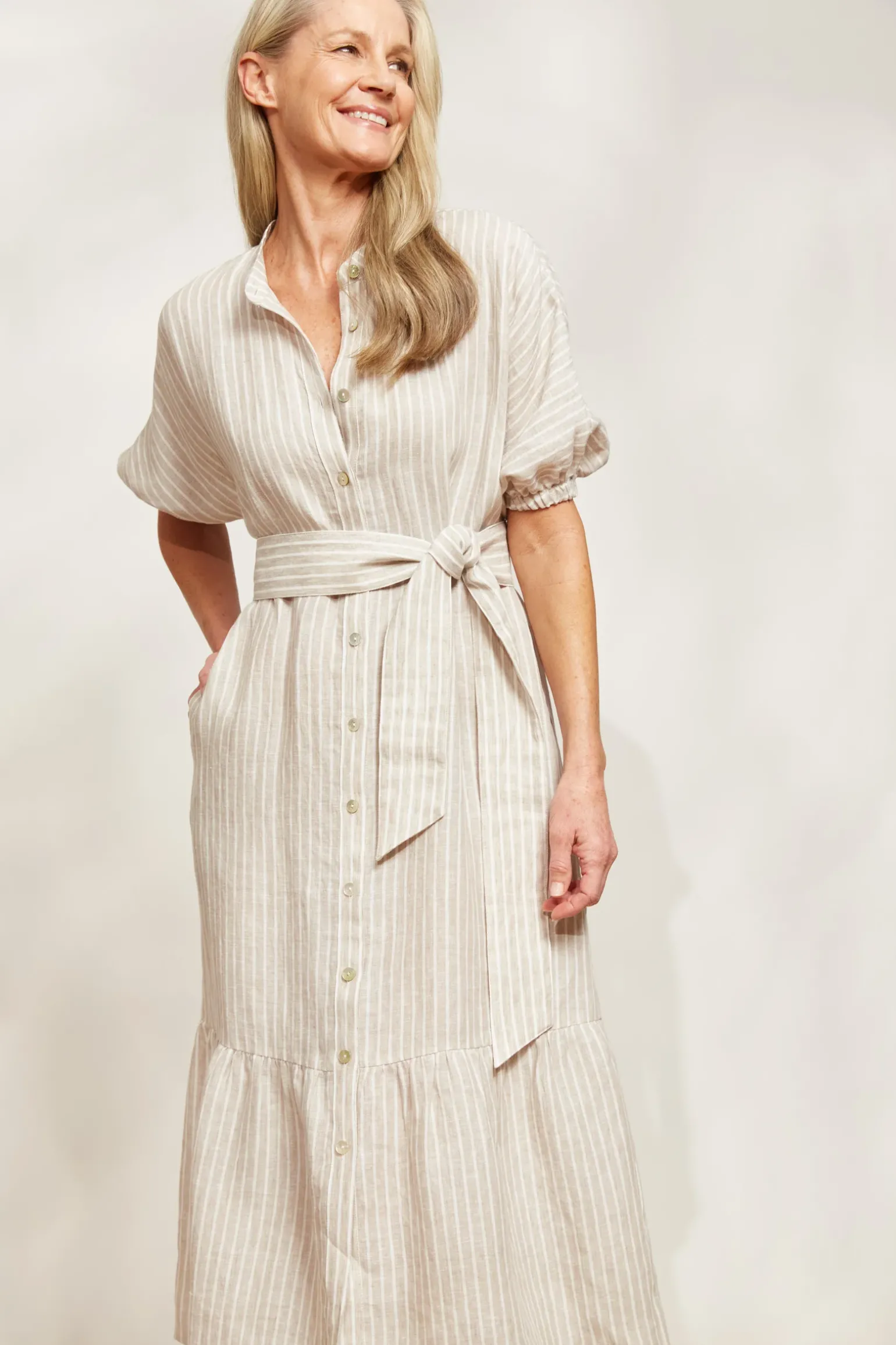 Sojourn Stripe Dress - Dune