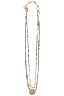 Solace Necklace - Gold/Grey